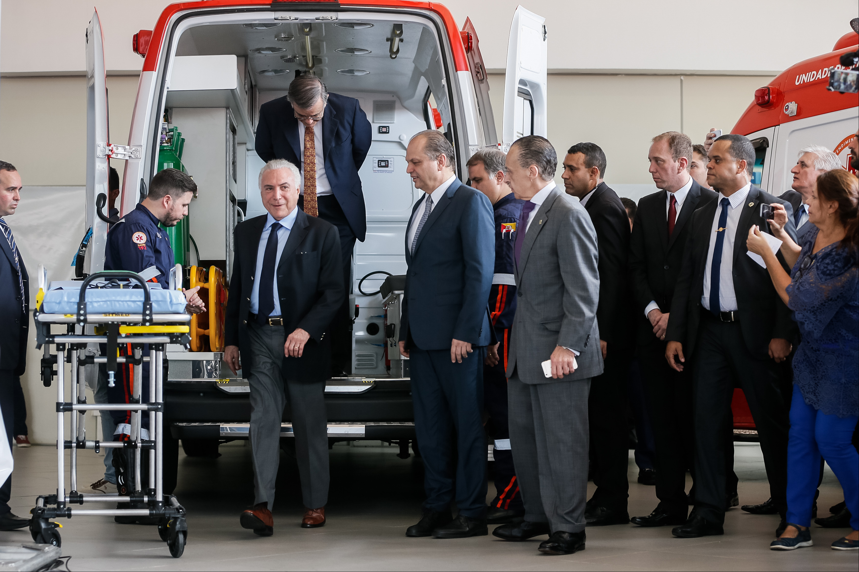 Sorocaba (SP) - O presidente Michel Temer participa da cerimônia de entrega de novas ambulâncias que atenderão ao Serviço de Atendimento Móvel de Urgência (Samu) 192 (Beto Barata/PR)