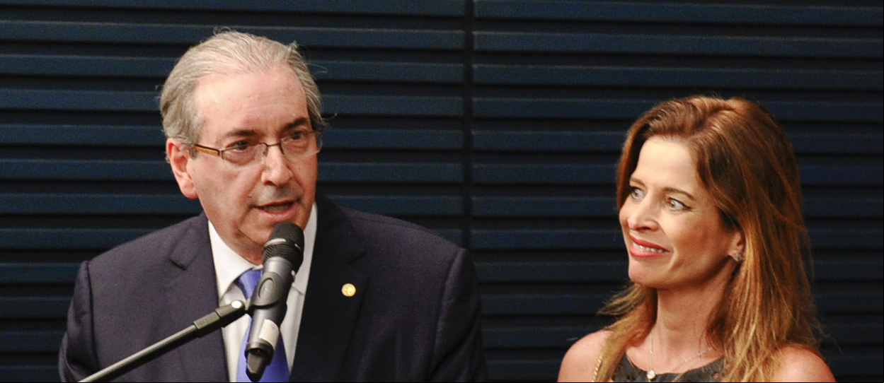 Eduardo Cunha ao lado de sua esposa, a jornalista Cláudia Cruz (Divulgação/Agência Senado)