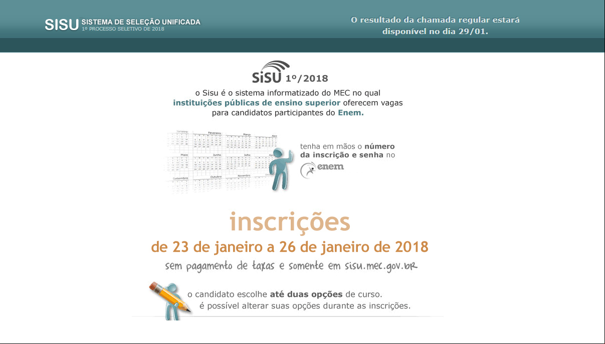Página do Sisu na internet - Agência Brasil