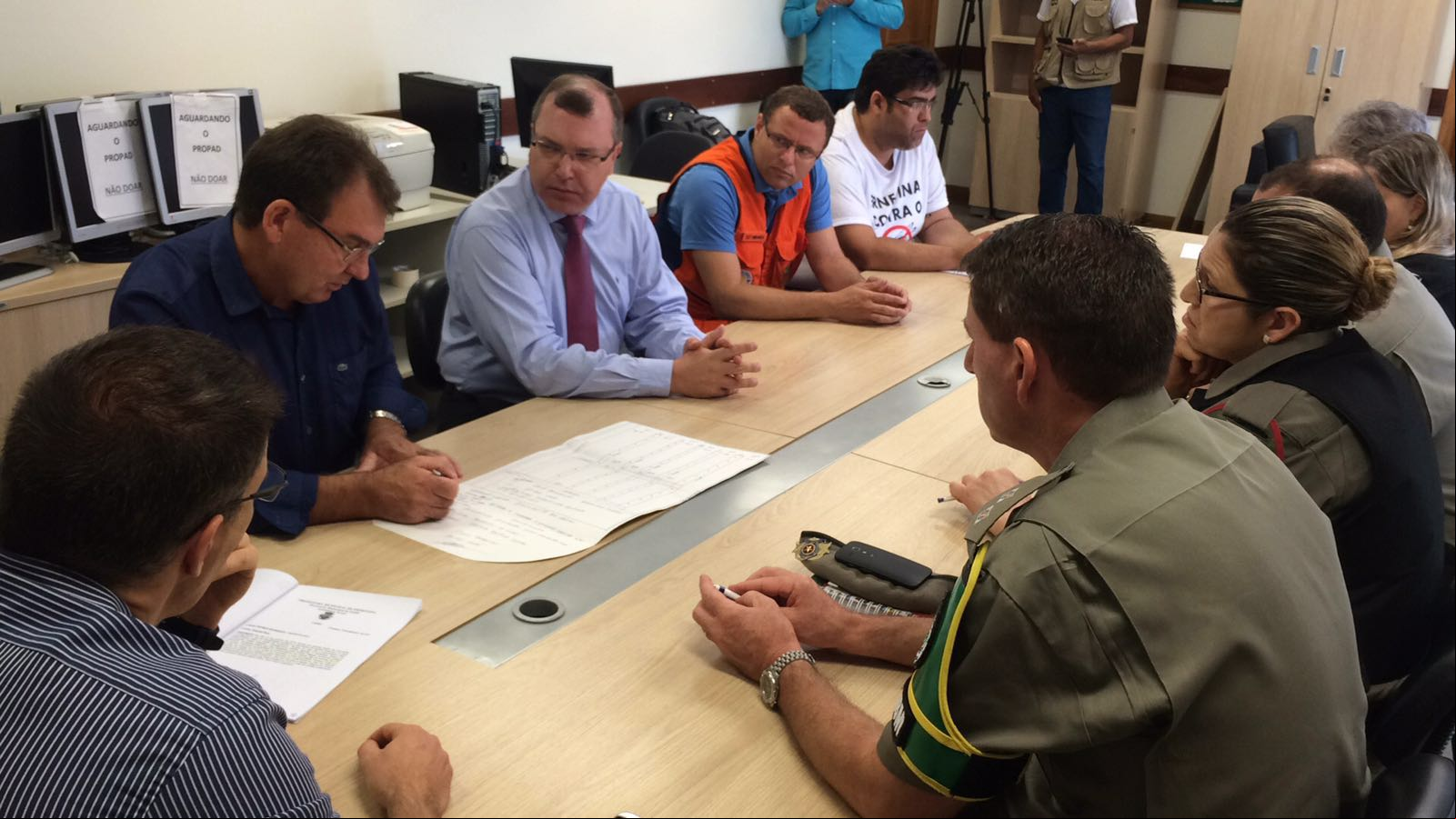 reunião, prefeitura, Ernestina